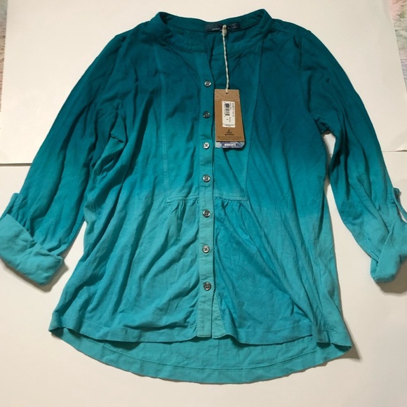Prana Amber Shirt Teal - Picture 7 of 9